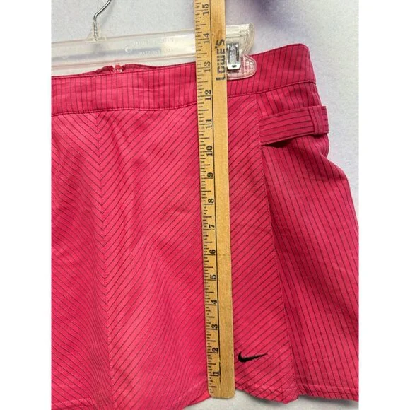 Nike Dri Fit Tennis Shorts Skirt Skort Pink Pinstripe Size 6 - Picture 5 of 8